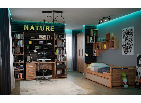 Куб 1 Nature 98, дуб табачный